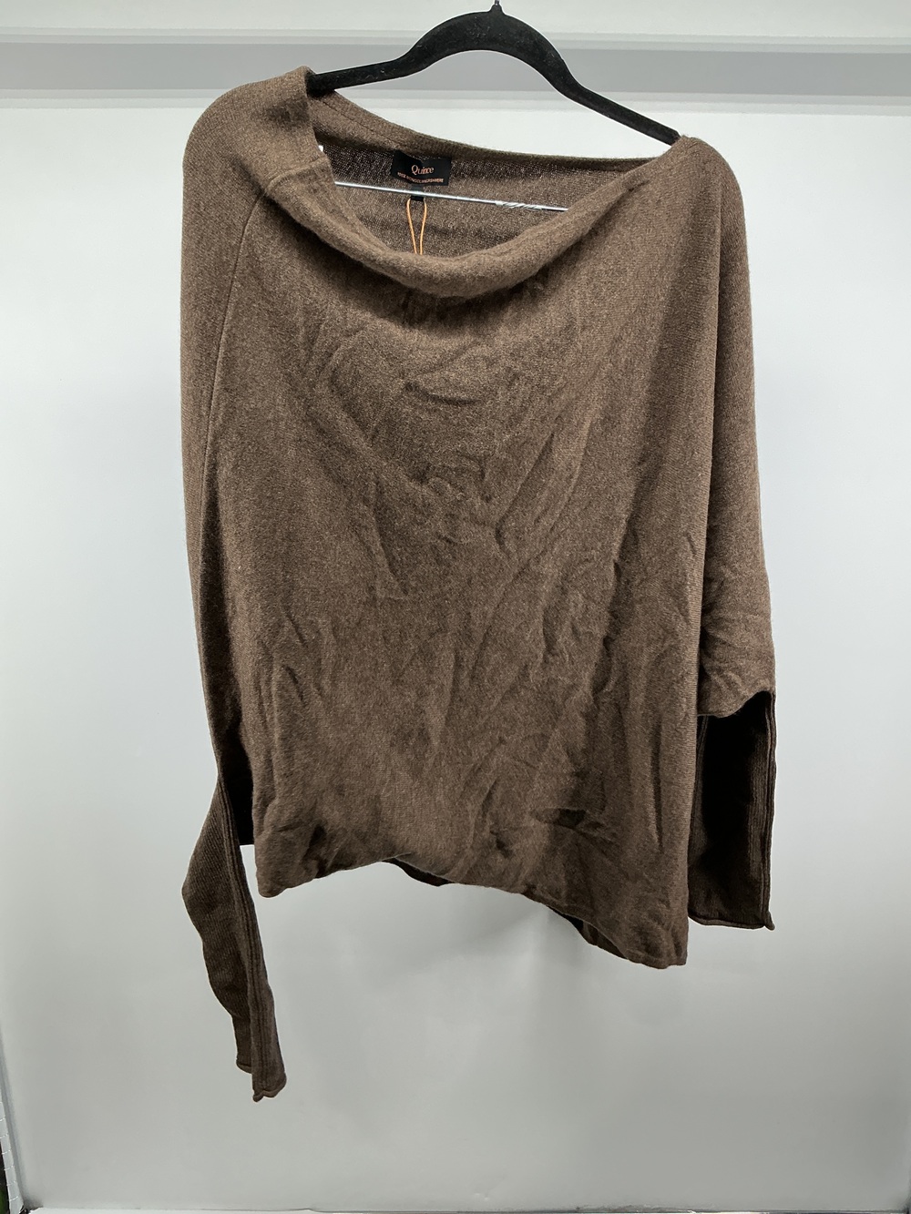 100% Mongolian Cashmere Asymmetric Draped Sweater